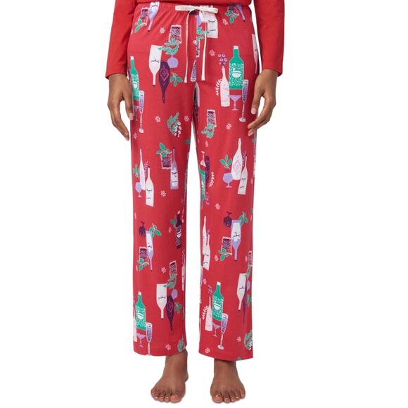 HUE Other - Brand New Hue Women's Size XL Ankle Length Cherry Wine Print Sleep Lounge Pants